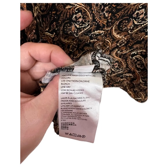 URBAN OUTFITTERS Brown Paisley Mini Dress Size SP Color: Brown and Tan - Picture 9 of 10